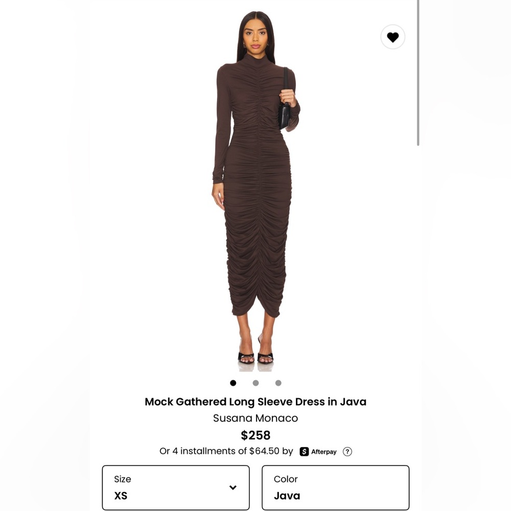 REVOLVE Brown Long Sleeve Dress